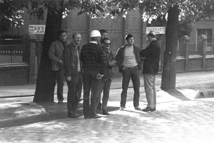 Jerzy Szymaniak, Robert Mucha (tyłem), Kazimierz Kraków, Franciszek Aromiński? i Mirosław Toczydłowski.